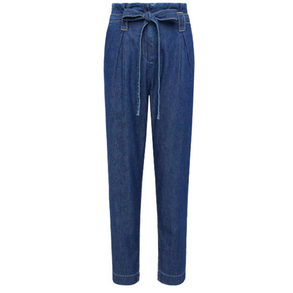 L'AGENCE Violette Paperbag Waist Nonstretch Demin Pant - Picture 4 of 8